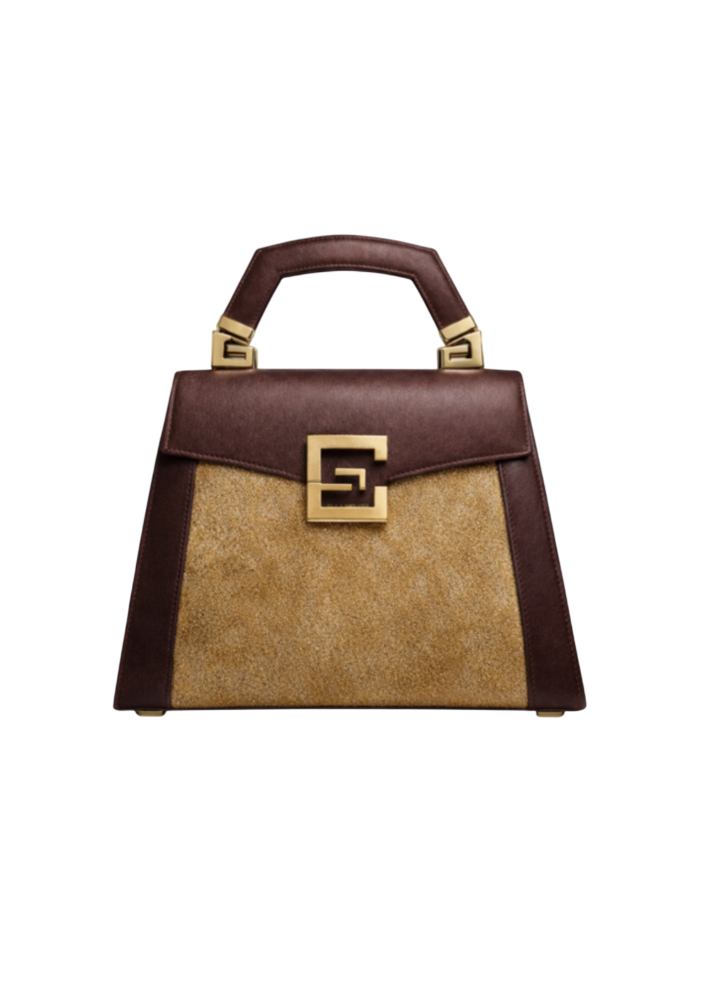 LAMBERTI Top-Handle Bag — Brown