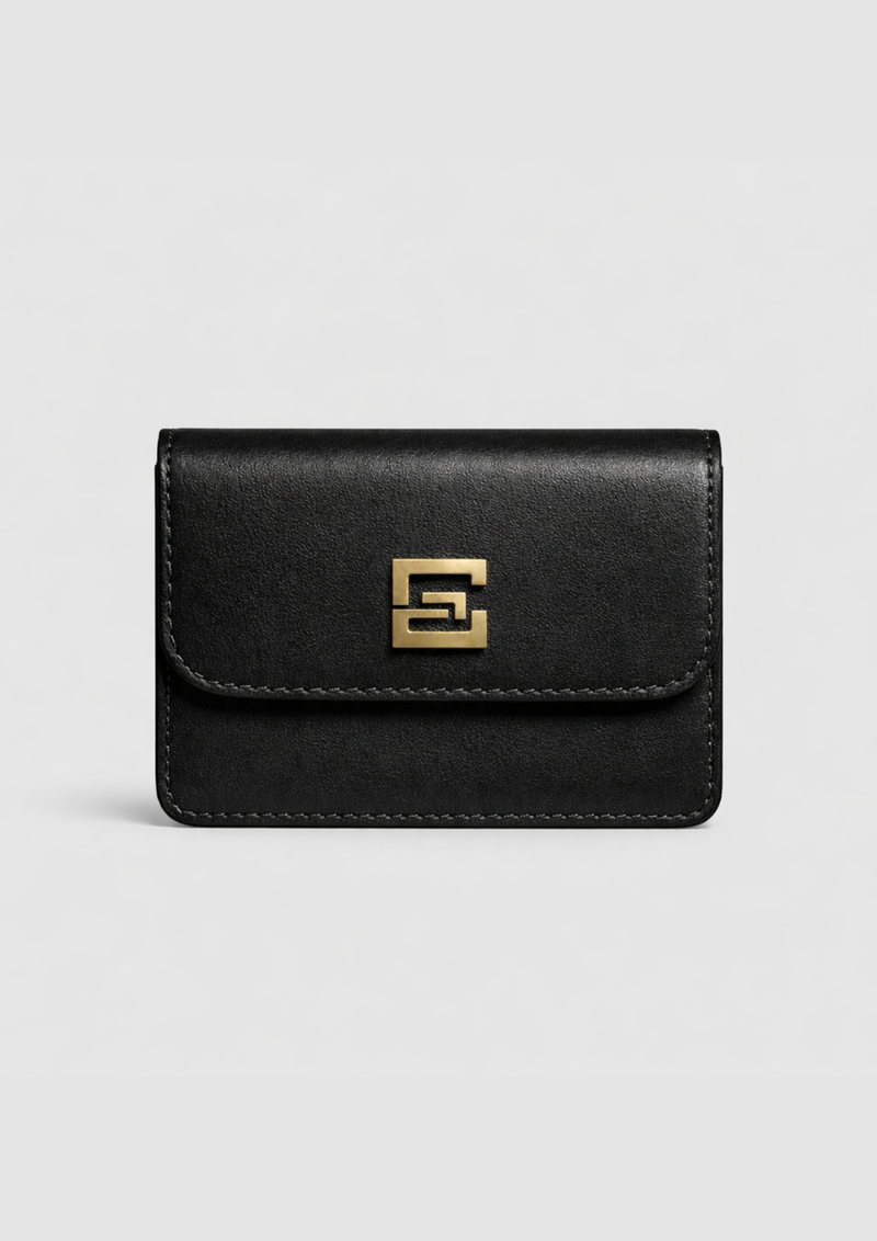 ELLAMBERTO Signature Leather Wallet – Black