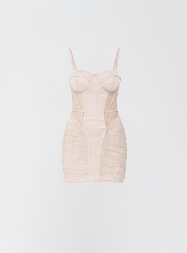 Sheer Corset Mini Dress