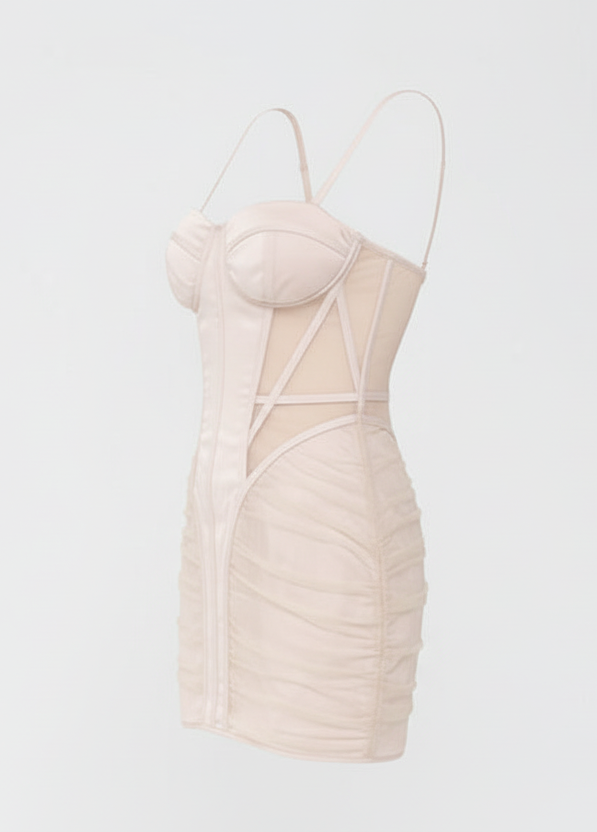 Sheer Corset Mini Dress
